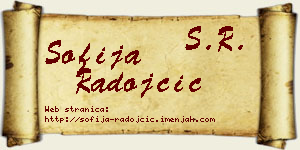 Sofija Radojčić vizit kartica